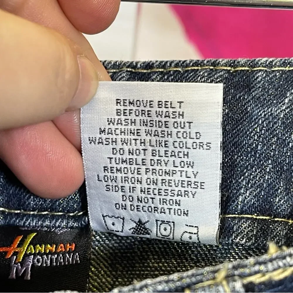 Hannah Montana, Gold Thread Boot Cut Jeans. Size 10. Glitzy Back Pockets.